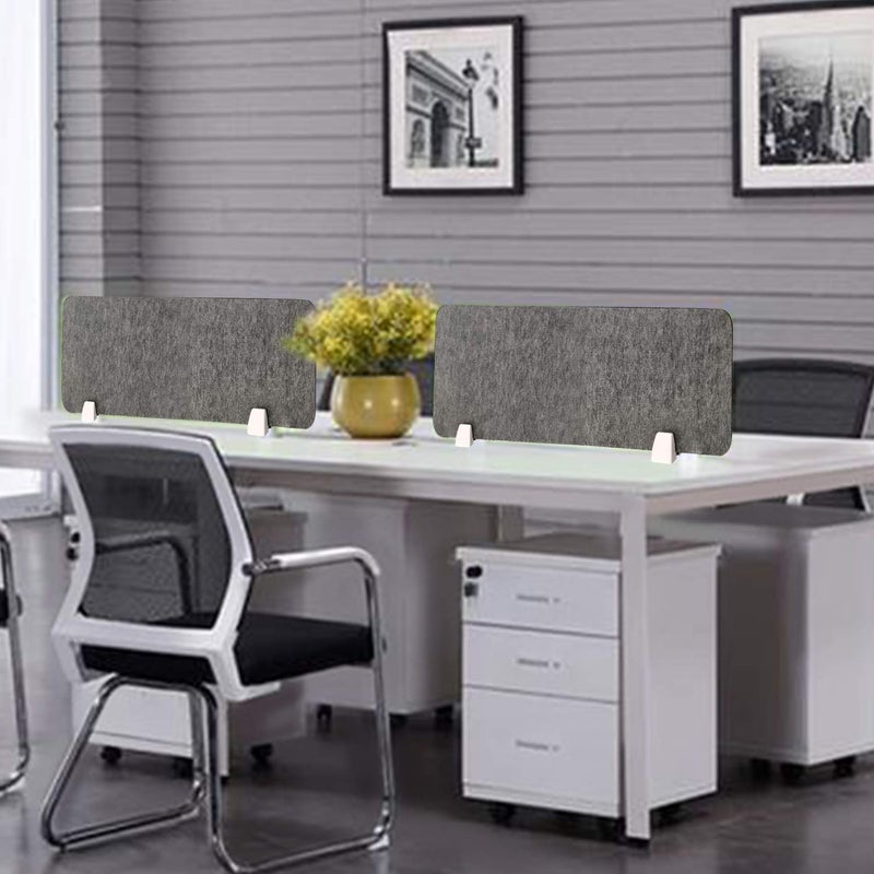 MYOYAY 40''x12'' Privacy Panel Clamp-on Acoustic Desk Divider Freestanding Sound Absorbing Cubicle Desk Divider Removable Acoustic Partitions with 2 Clips for Offices, Braries, Classrooms, Library - Image 5